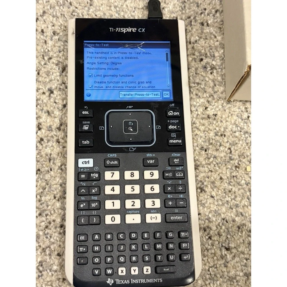 Texas Instruments TI-Nspire CX Graphing Calculator w/Cord ,no Cover, See Pics*